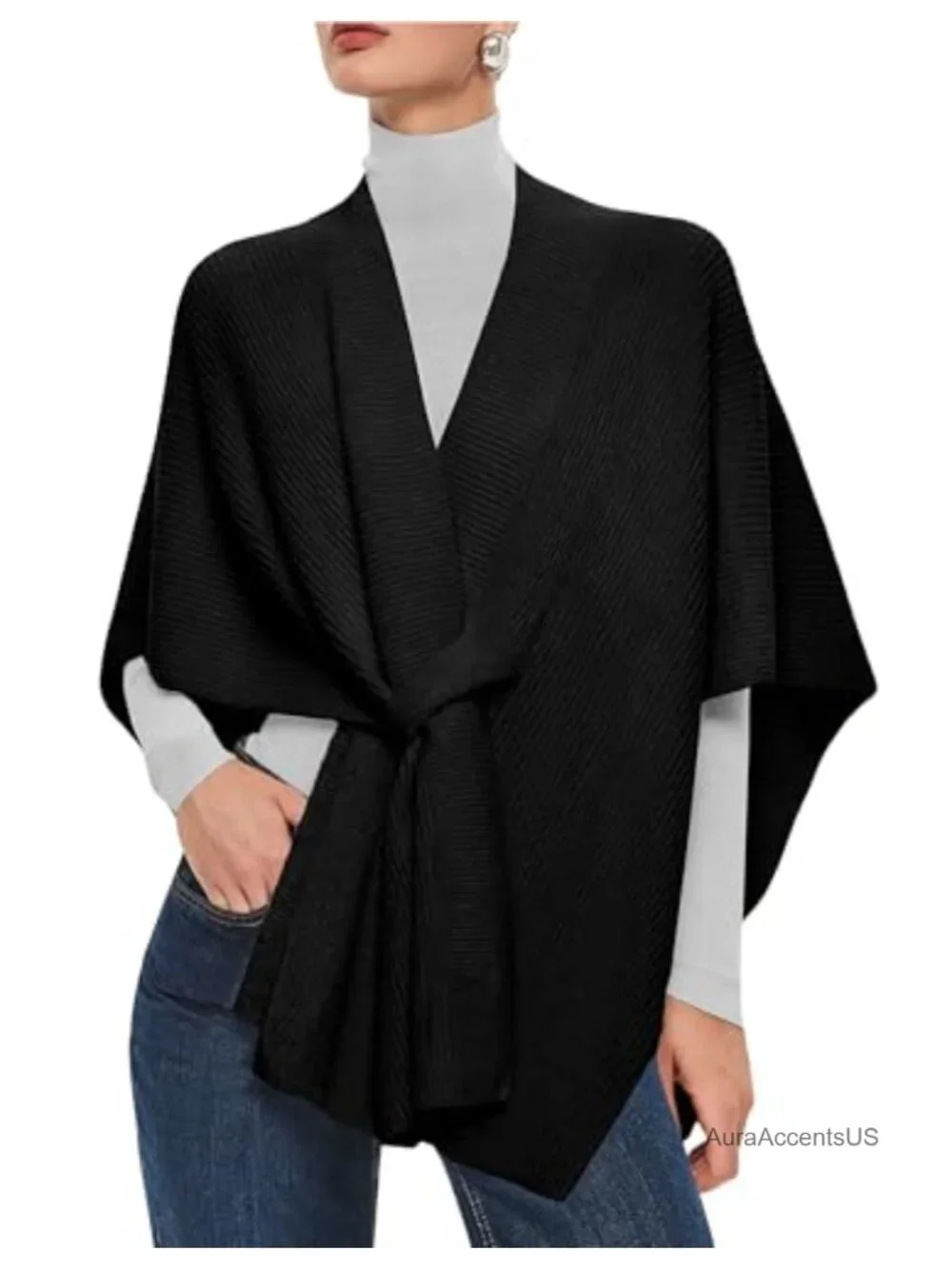 Chunky Shawl Wrap Poncho Cape Winter Fall